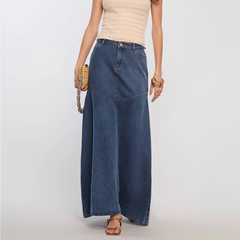 Denim Maxi Skirt NEW WITH TAGS